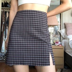 Urban Outfitters Darren Notched Pelmet Mini Skirt